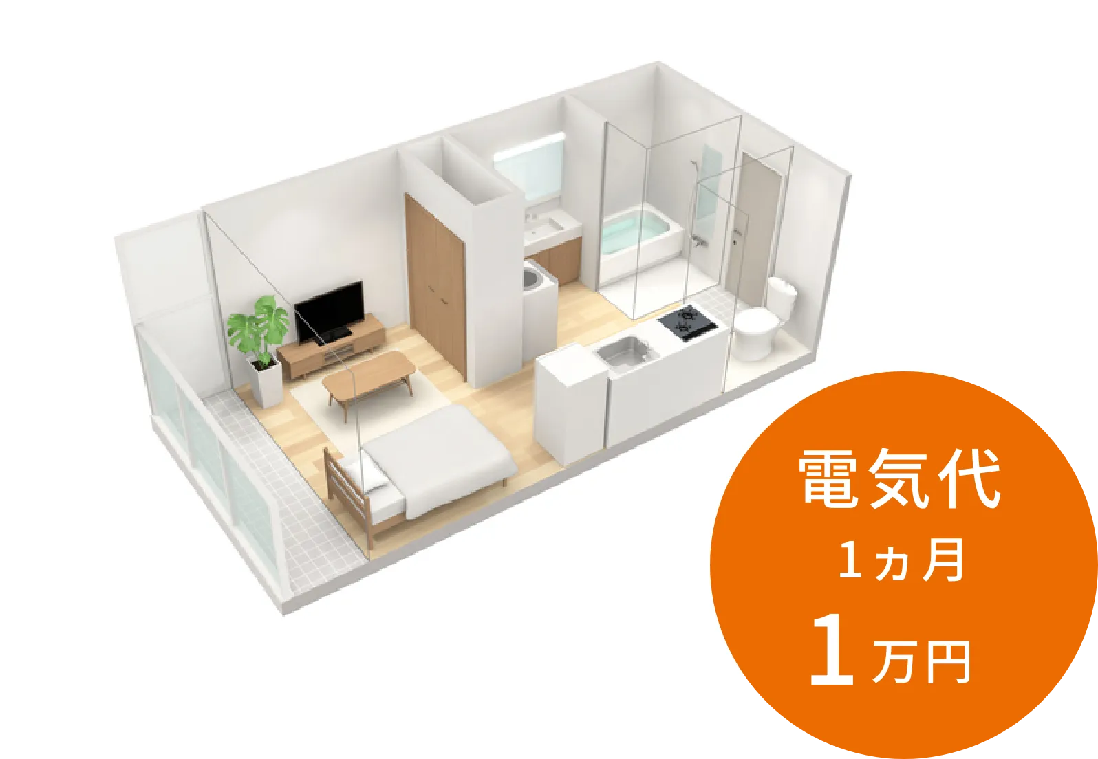 電気代1ヶ月1万円
