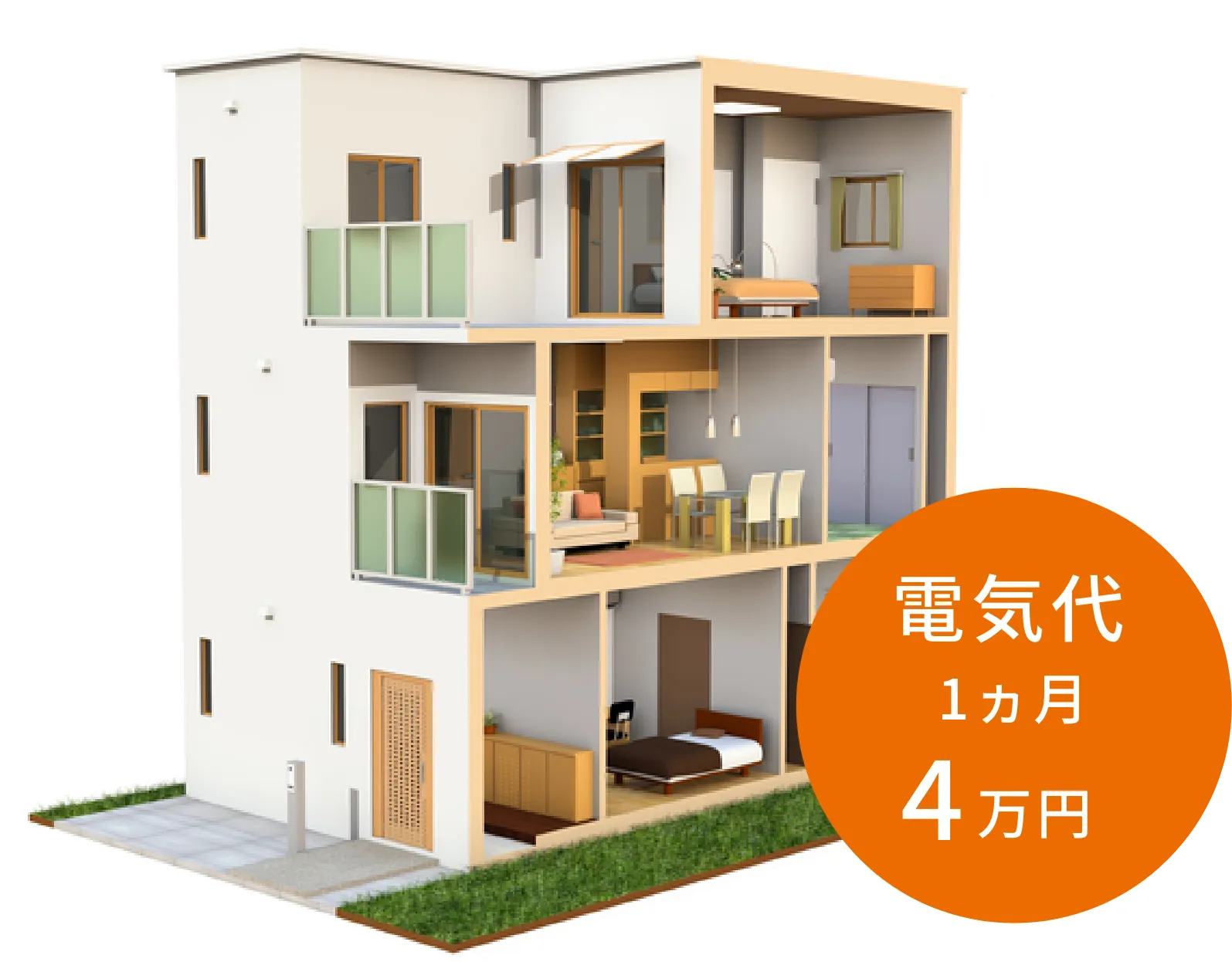 電気代1ヶ月4万円